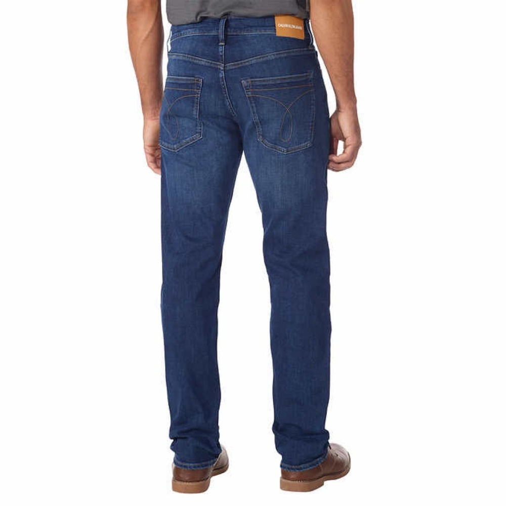 Calvin Klein Jeans Men's Straight Fit Jean Blue - Picture 2 of 6